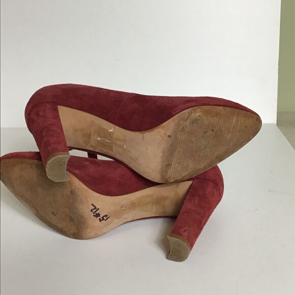 Madewell Women Shoes Sz. 7 Red Ankle strap heels Sexy Boho Y2k Workwear - Picture 9 of 10